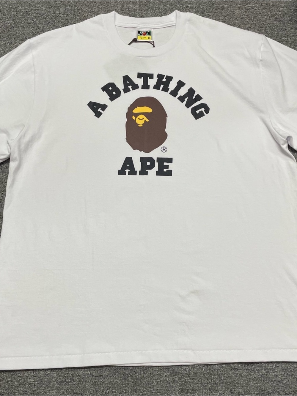 White Bape college tee